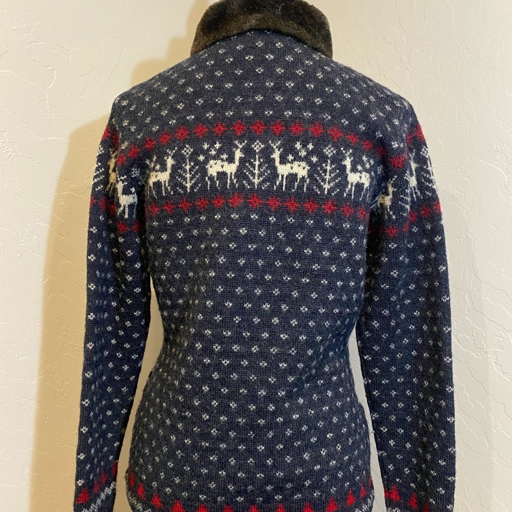 Women’s Ralph Lauren Blue Pure Wool ZIP Sweater S - Picture 8 of 8